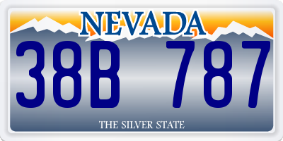 NV license plate 38B787