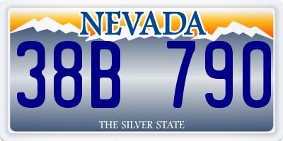 NV license plate 38B790