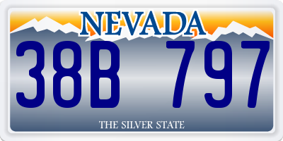 NV license plate 38B797