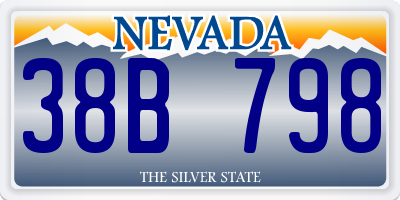 NV license plate 38B798