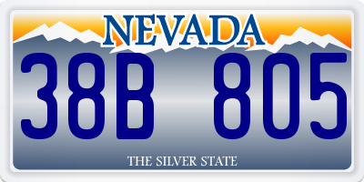 NV license plate 38B805