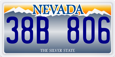 NV license plate 38B806