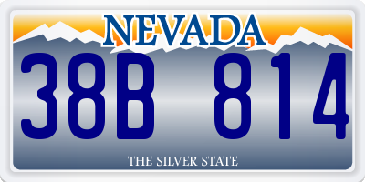 NV license plate 38B814