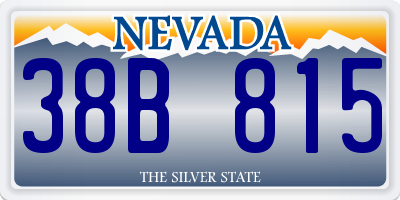 NV license plate 38B815