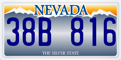 NV license plate 38B816