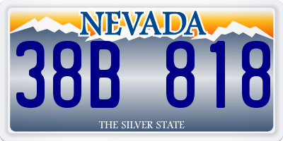 NV license plate 38B818