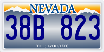 NV license plate 38B823