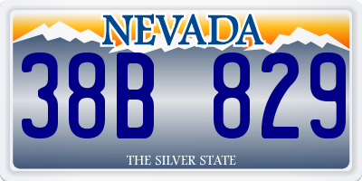NV license plate 38B829