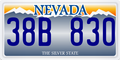 NV license plate 38B830