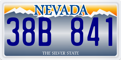NV license plate 38B841