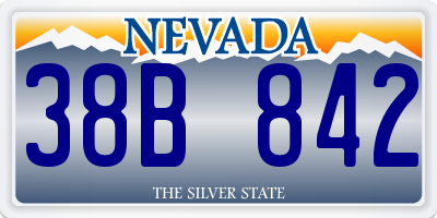 NV license plate 38B842