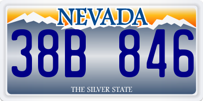NV license plate 38B846