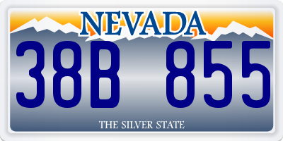 NV license plate 38B855