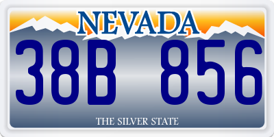 NV license plate 38B856