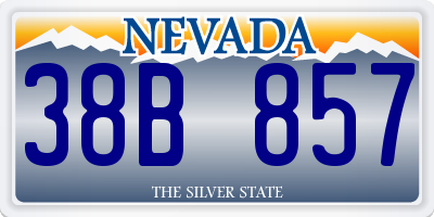 NV license plate 38B857