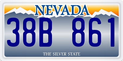 NV license plate 38B861