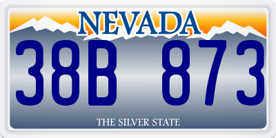 NV license plate 38B873