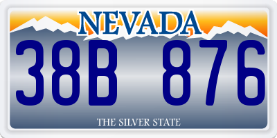 NV license plate 38B876