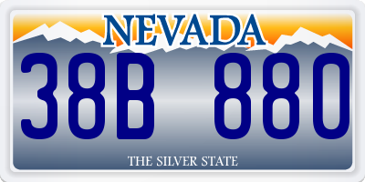 NV license plate 38B880