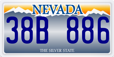 NV license plate 38B886