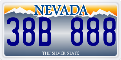 NV license plate 38B888