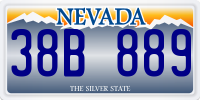 NV license plate 38B889