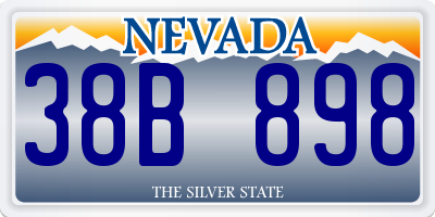 NV license plate 38B898