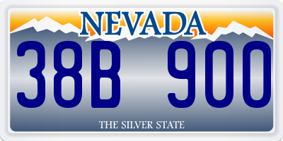 NV license plate 38B900