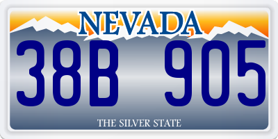 NV license plate 38B905