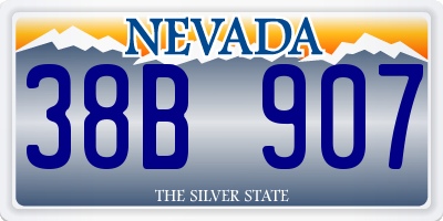 NV license plate 38B907