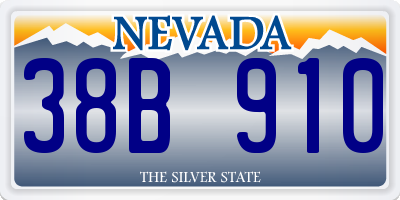 NV license plate 38B910