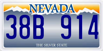 NV license plate 38B914