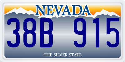 NV license plate 38B915
