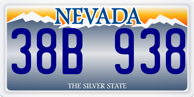 NV license plate 38B938