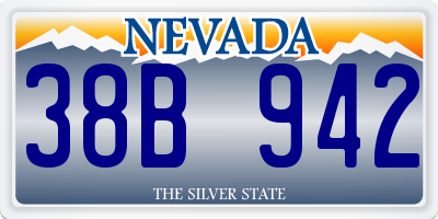 NV license plate 38B942
