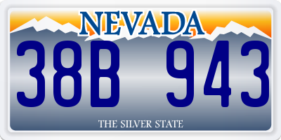 NV license plate 38B943