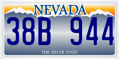 NV license plate 38B944