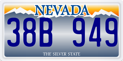 NV license plate 38B949