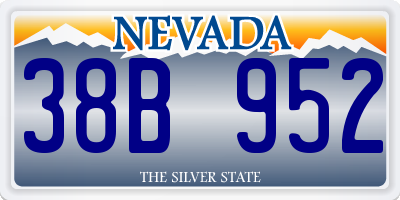 NV license plate 38B952