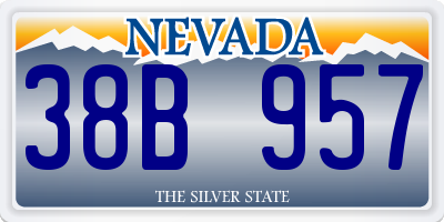 NV license plate 38B957