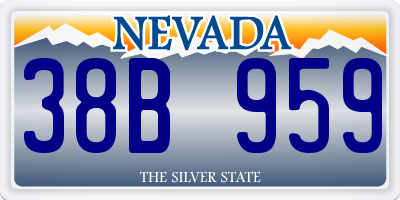 NV license plate 38B959