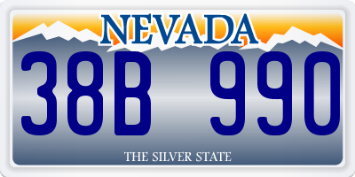 NV license plate 38B990