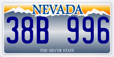 NV license plate 38B996
