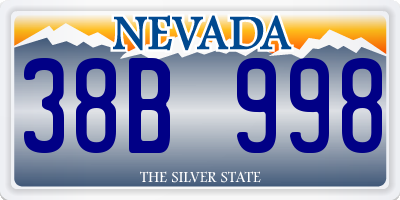 NV license plate 38B998