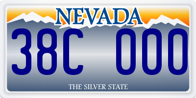 NV license plate 38C000