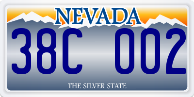 NV license plate 38C002