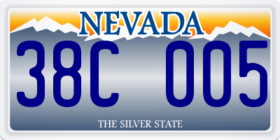 NV license plate 38C005