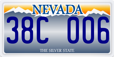 NV license plate 38C006