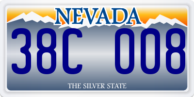 NV license plate 38C008