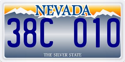 NV license plate 38C010